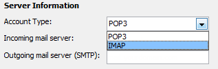 Setting up an account manually makes sure you'll configure it as an IMAP instead of a POP3 account.