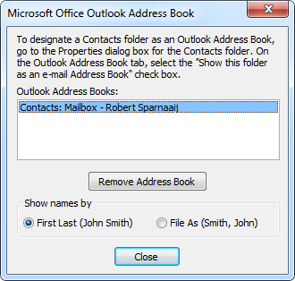 Contact sorting order in Address Book