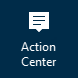 Action Center button