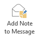 Add Note to Message button