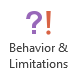Behavior and Limitations button
