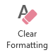 Clear Formatting button