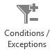 Conditions / Exceptions button