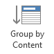 Group by Content button