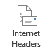 Internet Headers button