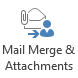 Mail Merge & Attachments button