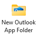 Find and open the installation folder of New Outlook (olk.exe)