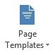 OneNote Page Templates button