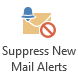 Suppress New Mail Alerts button
