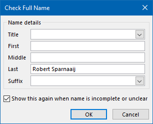 A Full Name field like this will also result in a sorting mix-up.