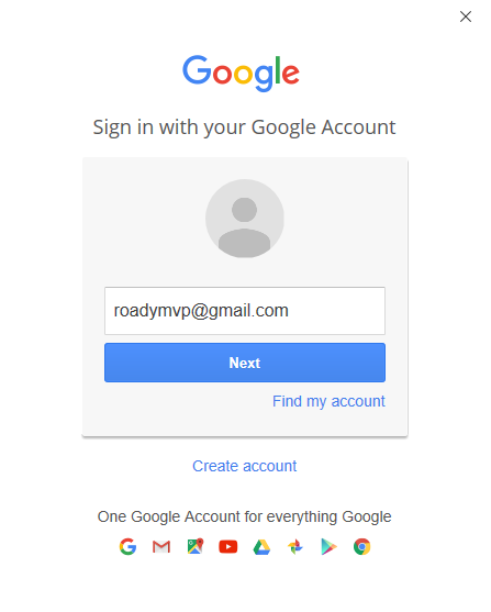 Provide your Gmail email address.