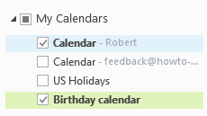 Outlook.com calendar in Outlook