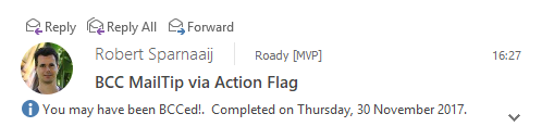 BCC MailTip via Action Flag