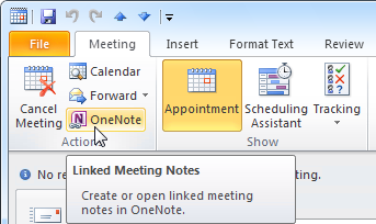 With OneNote's Outlook integration, you can quickly write and access meeting notes in OneNote which are also linked back to the Outlook item.