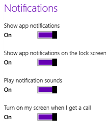 Windows 8 App Notification settings (click on image to enlarge)