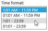 Change time format in OWA from an AM/PM clock to a 24 hour clock.