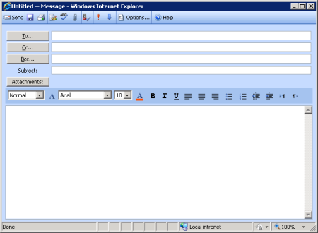 OWA 2003 Compose Message