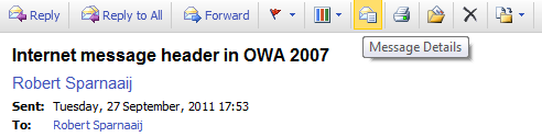 Message Details icon in OWA 2007.