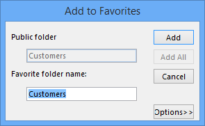 Public Folders - Add to Favorites