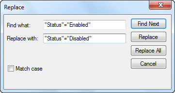 Disable all language pairs via the Replace feature in Notepad.