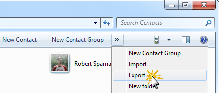 Windows Contacts Export Wizard