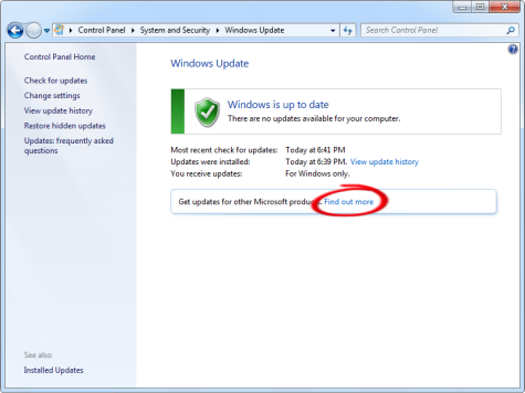 Microsoft update windows 7 скачать