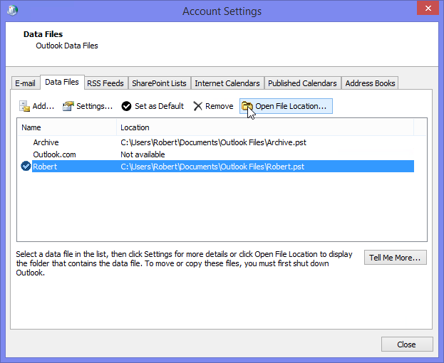 format opening view of outlook account in office 365 for mac