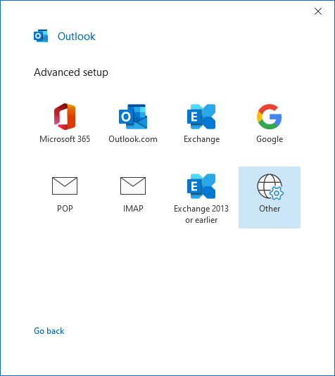 Adding an Outlook Connector Account type to Outlook.