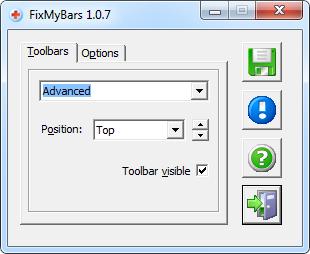 Toolbar customizations don't stick