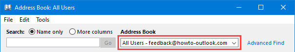 Setting the Address Book to”All Users” saves you from waiting for the OAB to update.