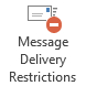 Exchange Message Delivery Restrictions button