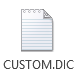 CUSTOM.DIC File button