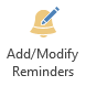 Add or Modify Reminders button