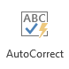 AutoCorrect button