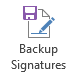 Backup Signatures button