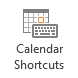 Calendar Shortcuts button