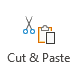 Cut & Paste button