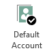 Default Account button