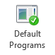 Default Programs button