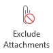 Exclude Attachments button
