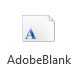 Adobe Blank Font button