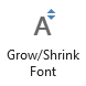 Grow/Shrink Font button