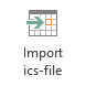 Import ics-file button