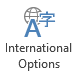 International Options button