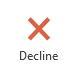 Decline Meeting button