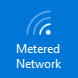 Metered Network button