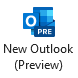 New Outlook (Preview) button