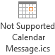 Not Supported Calendar Message.ics button