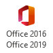 Office 2016 and Office 2019 button