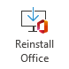 Reinstall Office button
